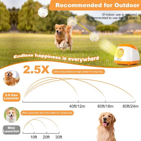 Precio de fábrica actualizado perro automático bola lanzador grande-naranja