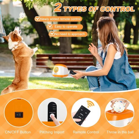Precio de fábrica actualizado perro automático bola lanzador grande-naranja