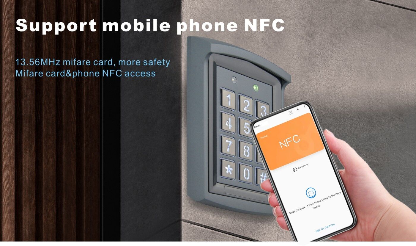 Nfc Rfid Access Control Keypad Ip68 Waterproof Frequency 125khz / 13 ...