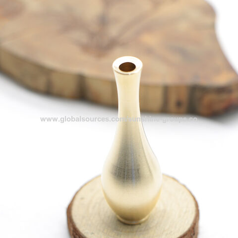 Mini vaso de latão para mesa, ornamentos criativos, acessórios decorativos, vaso de flores antigo, arranjo floral para sala de estar