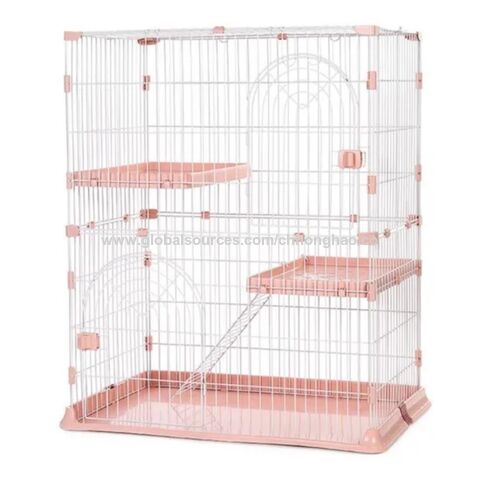 Katzengehege mit Rampen, Leitern und Hängematte für Haustiere