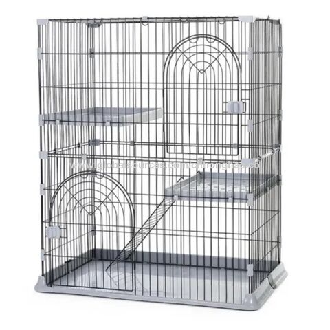 Katzengehege mit Rampen, Leitern und Hängematte für Haustiere