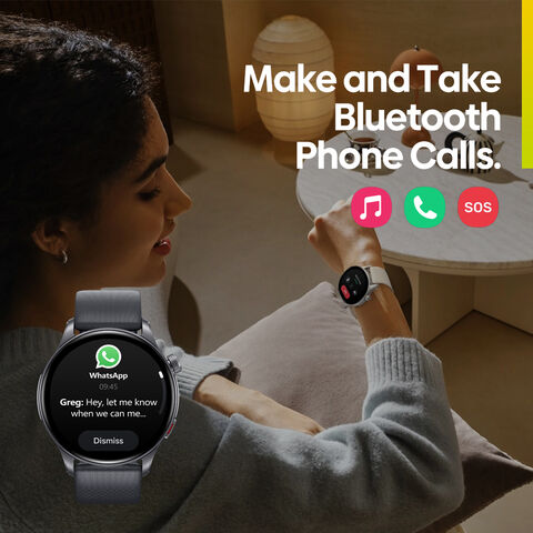Zeblaze Btalk 3 GPS 1.43" AMOLED Smartwatch con GPS, Llamadas Telefónicas, Monitoreo de Salud, Seguimiento y Correa Adicional para Deportes al Aire Libre