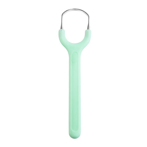 Raspador de Lengua de Acero Inoxidable 304 con Mango Único en Forma de U, Limpiador de Lengua en Forma de Y