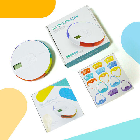 Distributeur de médicaments électronique intelligent et portable, rappel de minuterie 7 jours sur 7, boîte de rangement pour pilules médicamenteuses