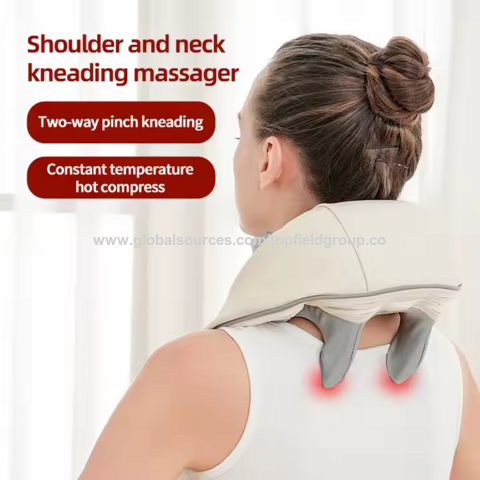 Masajeador Eléctrico Shiatsu Cervical y de Hombros con Calor - Chaleco Masajeador Cervical y de Hombros con Función de Amasamiento - Oferta Caliente
