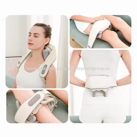 Masajeador Eléctrico Shiatsu Cervical y de Hombros con Calor - Chaleco Masajeador Cervical y de Hombros con Función de Amasamiento - Oferta Caliente