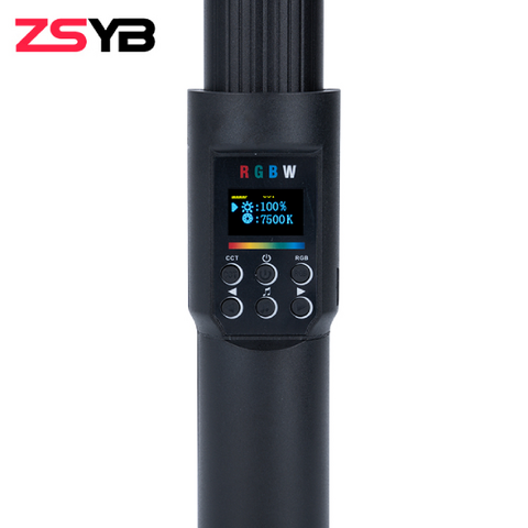 ZSYB 8000 mAh 90 min d'autonomie Couleur Numérique LED Éclairage Photo RGB Bâton Lumineux Vidéo Portable