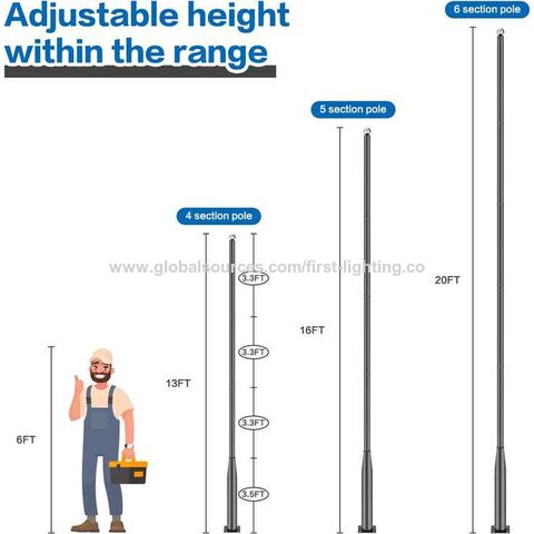 5M 6M 8M 10M Aluminium Edelstahl Verzinkter Stahl Straßenlaternenmast Konische Straßenlichtmasten, Lampenmast, Lampenpfosten Lieferant