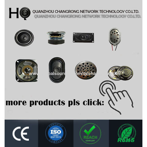 20mm x 30mm forma ovalada 8 Ohm2 vatios altavoz componente unidad para dispositivo de voz a prueba de agua para juguete con carcasa de goma