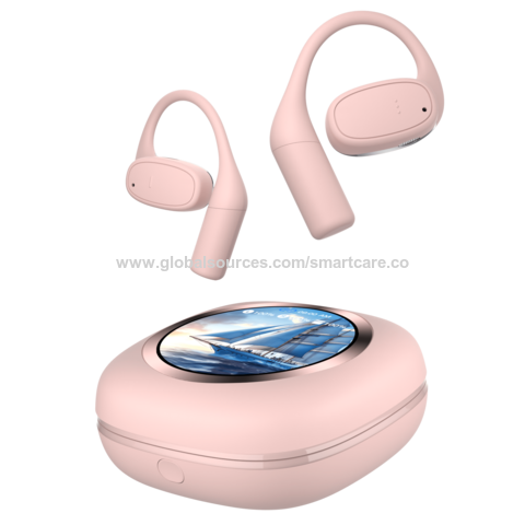Fabricant OEM + Écouteurs OWS + Stockage de carte TF de 4 Go pour musique locale + Écran TFF 1,7 pouces 360*360 sur la station de charge