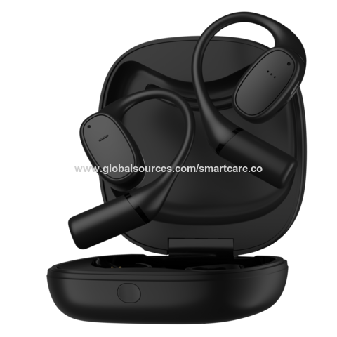 Fabricant OEM + Écouteurs OWS + Stockage de carte TF de 4 Go pour musique locale + Écran TFF 1,7 pouces 360*360 sur la station de charge