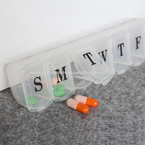 Pillendose aus Kunststoff mit 7 Fächern (KL-9024)