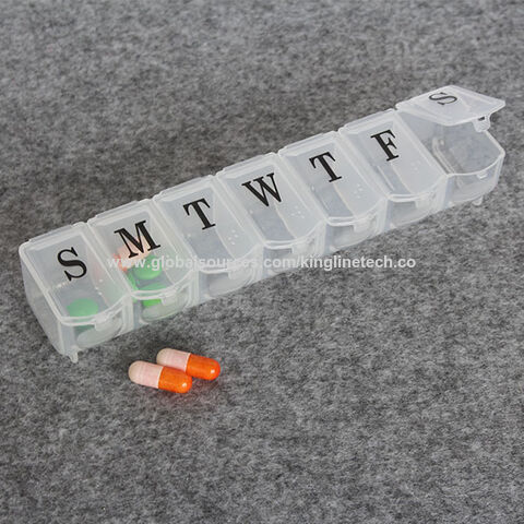 Pillendose aus Kunststoff mit 7 Fächern (KL-9024)