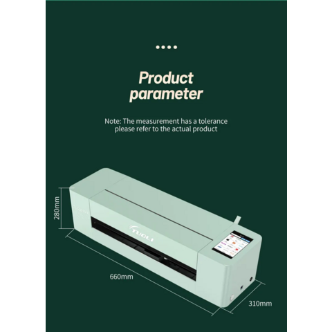 Máquina de corte de película protectora de pantalla de vidrio de 16 pulgadas para teléfonos móviles, relojes, iPads, PCs y laptops