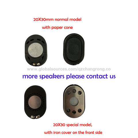 20mm x 30mm forma ovalada 8 Ohm2 vatios altavoz componente unidad para dispositivo de voz a prueba de agua para juguete con carcasa de goma