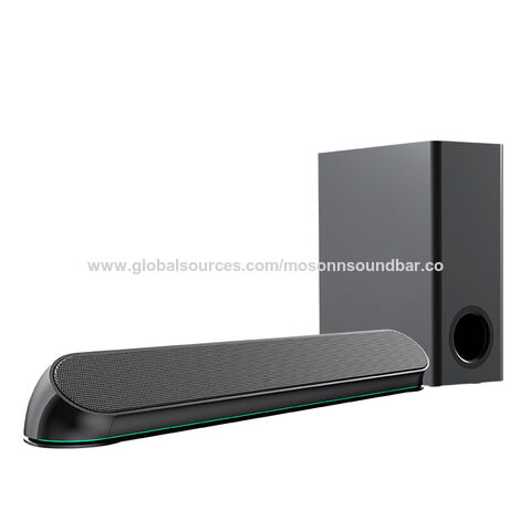 LW17 2.1 Home Theater Sound bar mit Bass Reflex Lautsprecher, integrierter Hochtöner, einfache Einrichtung, kompakt, mit BT USB HDMI OPT AUX