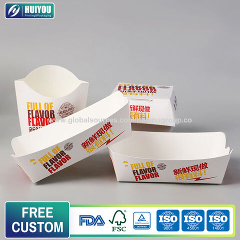 Envases de Papel para Alimentos, Contenedores para Almuerzo, Empaques Desechables con Logo Personalizado, Cajas de Papel para Pollo Frito con Asa para Comida Rápida