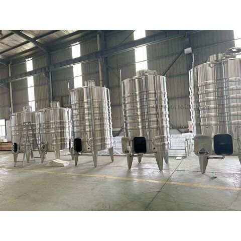 Cuves de Fermentation de Vin 100L-30000L, Équipement Vinicole, Vinification 500L 1000L 2000L 5000L 3000L, Usine de Fabrication