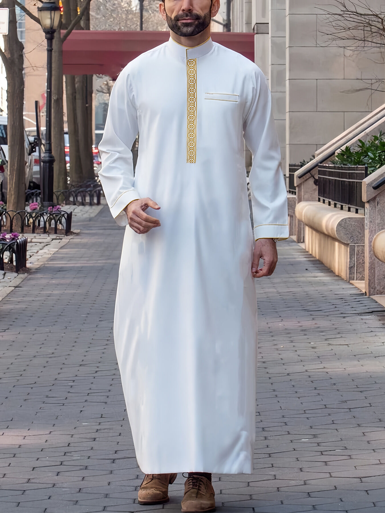 Mosque Clothes Buy China Wholesale Muslim Long Robe With Long Sleeves, Embroidered At ...