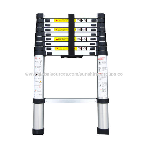 Home indoor and outdoor decoration portable ladder aluminum alloy telescopic ladder joint folding bamboo household ladder