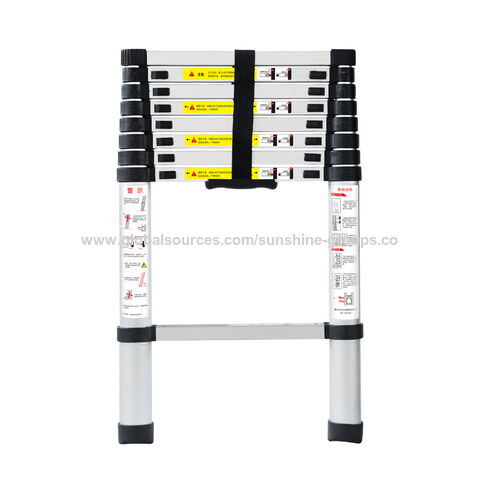 Home indoor and outdoor decoration portable ladder aluminum alloy telescopic ladder joint folding bamboo household ladder