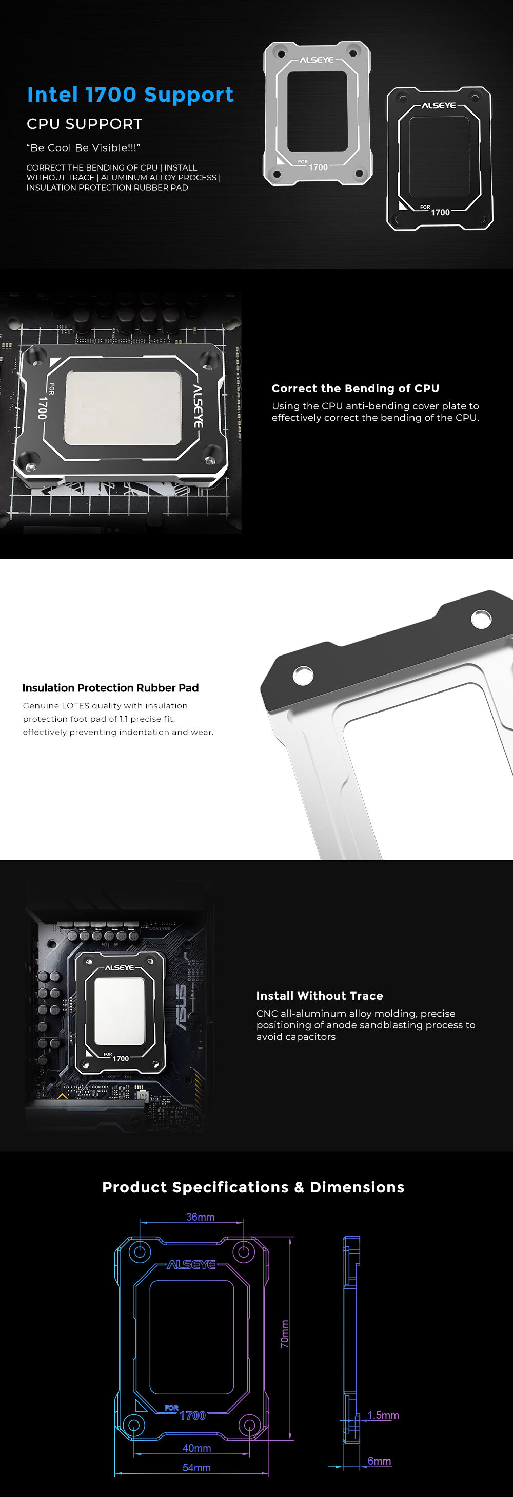1700 Cpu Contact Frame Install Without Trace Correct The Bending Of Cpu ...