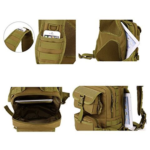 Mochila Tática Militar de Ombro, Bolsa de Peito, Mochila Molle, Bolsa de Ombro Grande