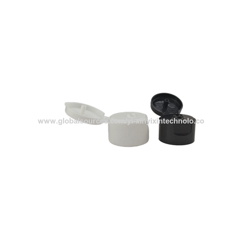 Factory Supply best 18mm 20mm 24mm 28mm Plastic Flip Top Cap Cosmetic Clear Screw Plastic Cap Ribbed Smooth