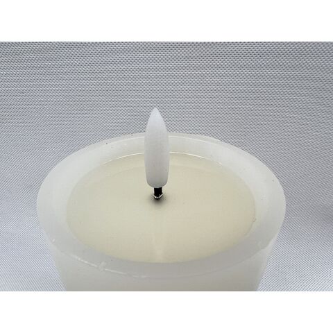 Fabricant, bougie LED avec flamme ogive + bassin de cire réaliste