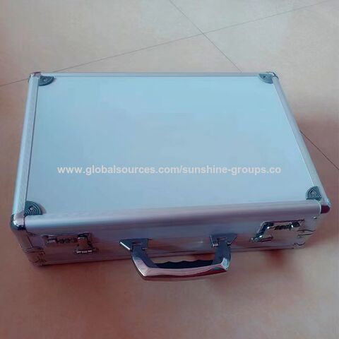 Multifunctional aluminum alloy suitcase instrument packaging portable hardware tool box shockproof password box aluminum box