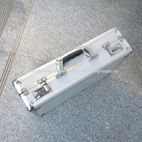 Multifunctional aluminum alloy suitcase instrument packaging portable hardware tool box shockproof password box aluminum box