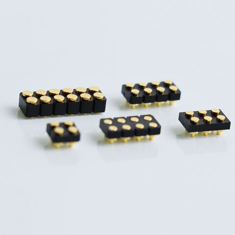 Connecteur Pogo Pin Personnalisé 1x05P Type Courbé, Pogo Pin à Ressort en Laiton, Accessoire Rond pour Électronique POGO Pin