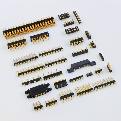 Connecteur Pogo Pin Personnalisé 1x05P Type Courbé, Pogo Pin à Ressort en Laiton, Accessoire Rond pour Électronique POGO Pin