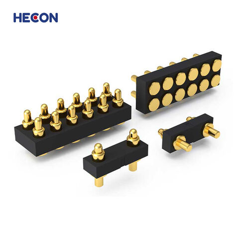 Connecteur Pogo Pin Personnalisé 1x05P Type Courbé, Pogo Pin à Ressort en Laiton, Accessoire Rond pour Électronique POGO Pin