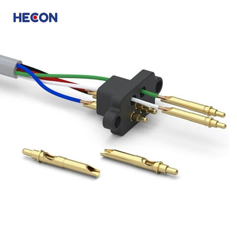 Connecteur Pogo Pin Personnalisé 1x05P Type Courbé, Pogo Pin à Ressort en Laiton, Accessoire Rond pour Électronique POGO Pin
