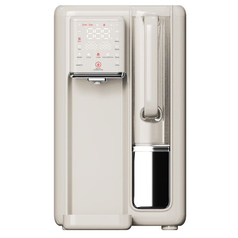 Distributeur d'eau avec 4 indicateurs de température, charbon actif, UF (ultrafiltration) et RO (osmose inverse) pour la maison. Chauffe-eau instantané, eau chaude purifiée, en plastique.