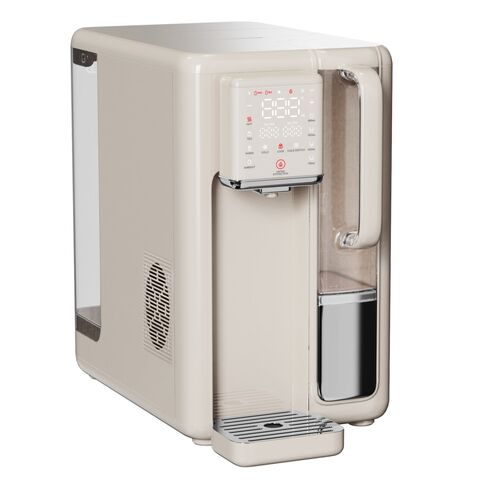 Distributeur d'eau avec 4 indicateurs de température, charbon actif, UF (ultrafiltration) et RO (osmose inverse) pour la maison. Chauffe-eau instantané, eau chaude purifiée, en plastique.