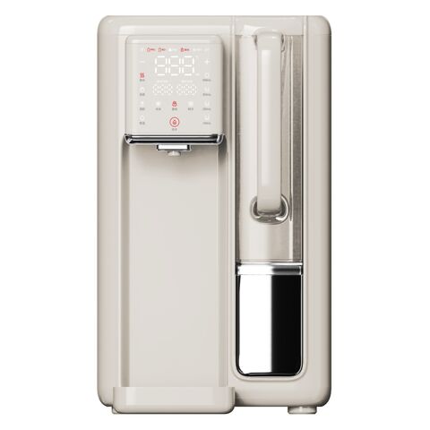 Distributeur d'eau avec 4 indicateurs de température, charbon actif, UF (ultrafiltration) et RO (osmose inverse) pour la maison. Chauffe-eau instantané, eau chaude purifiée, en plastique.