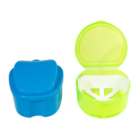 Boîte de Nettoyage pour Prothèses Dentaires, Récipient pour Gouttières Orthodontiques et Protège-Dents avec Passoire