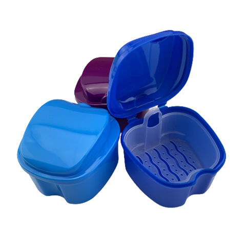 Boîte de Nettoyage pour Prothèses Dentaires, Récipient pour Gouttières Orthodontiques et Protège-Dents avec Passoire