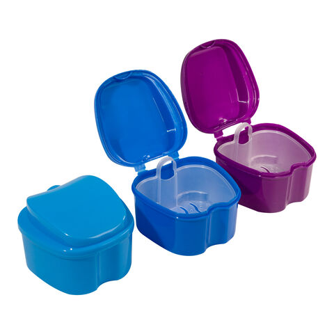 Boîte de Nettoyage pour Prothèses Dentaires, Récipient pour Gouttières Orthodontiques et Protège-Dents avec Passoire