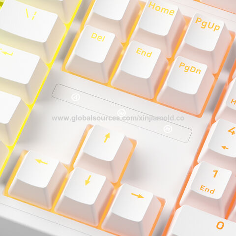 Teclado mecânico para jogos com taxa de polling de 8+8K, 104 teclas