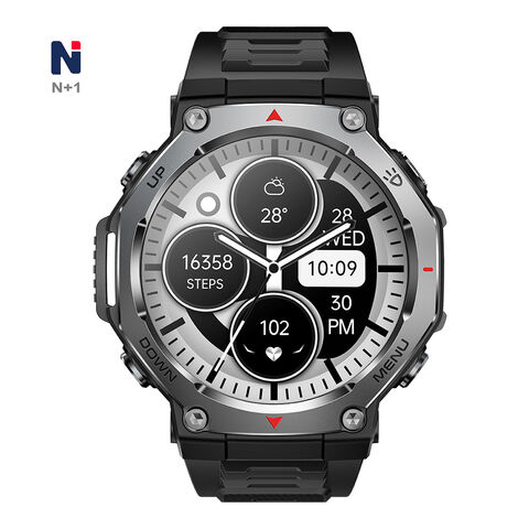NKL15 2025 أحدث ساعة ذكية – شاشة AMOLED، GPS، مصباح يدوي وضوء الأشعة فوق البنفسجية، ساعة ذكية رياضية مقاومة للماء 5ATM