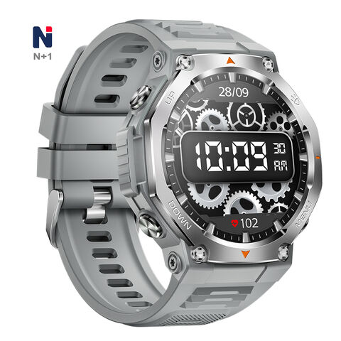 NKL15 2025 أحدث ساعة ذكية – شاشة AMOLED، GPS، مصباح يدوي وضوء الأشعة فوق البنفسجية، ساعة ذكية رياضية مقاومة للماء 5ATM