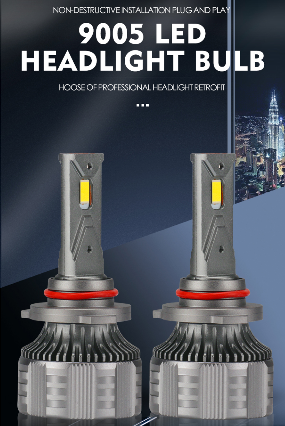 Htm Led K3 Led H4 Csp 3570 H7 9005 Led Bulbs For Car Light H13 Headlights H11 ...