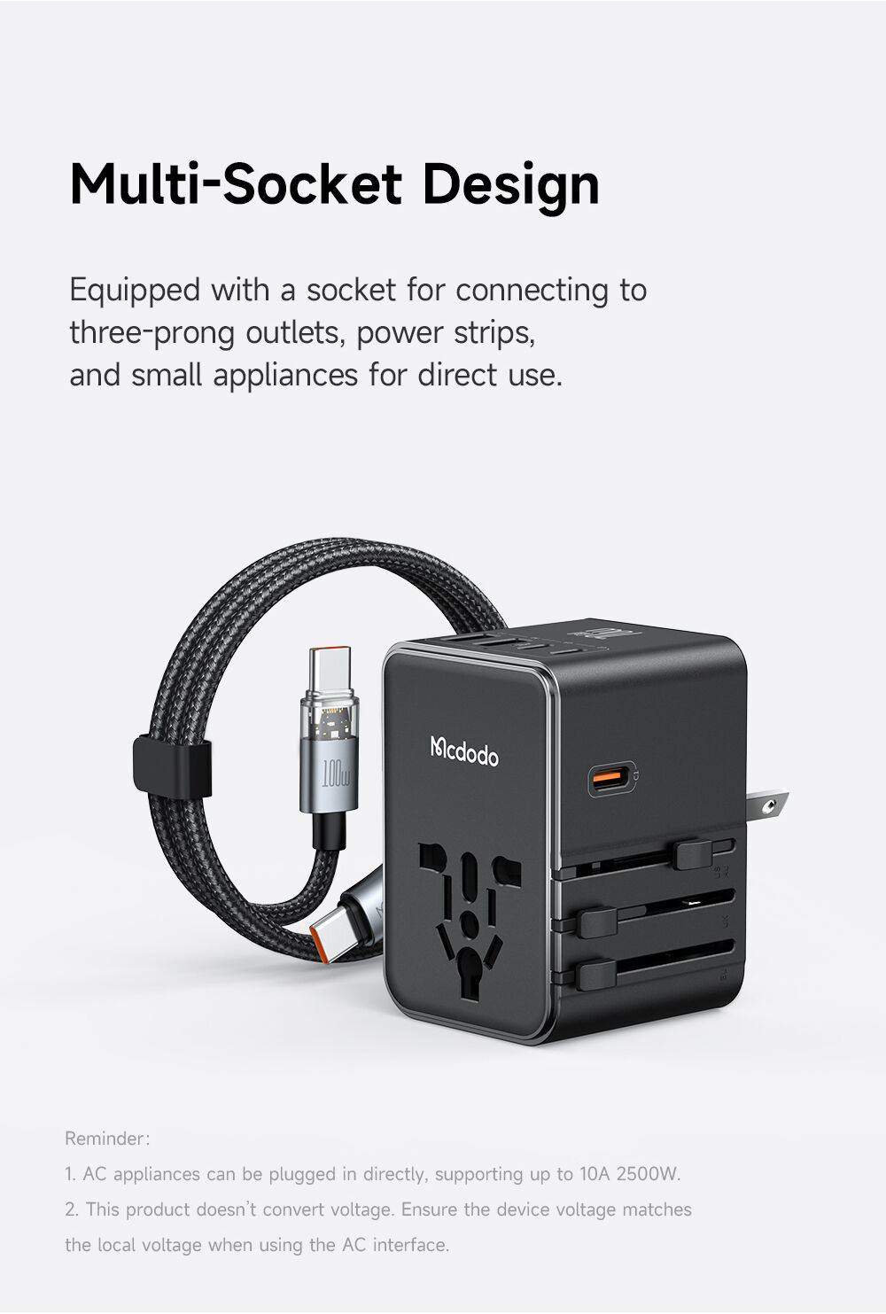 70W International Travel Adapter