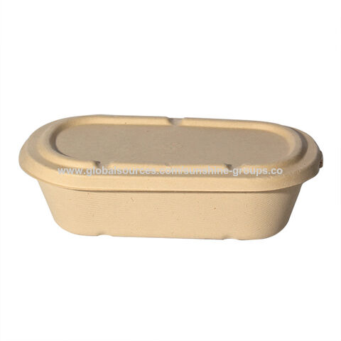 Einweg-Lunchbox biologisch abbaubare Zellstoff-Lunchbox leichte Mahlzeit Salat Fitness Takeaway Verpackungsbox Zuckerrohr Zellstoff Großhandel