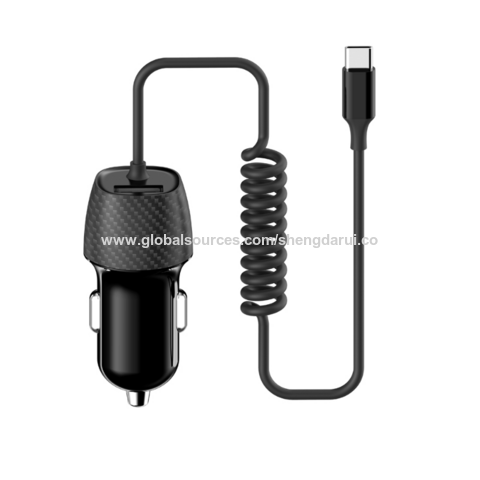 USB mit eingebautem Kabel-Auto-Ladegerät, Universal-Dual-Ports Metall gehäuse, OEM, ODM, Lieferant