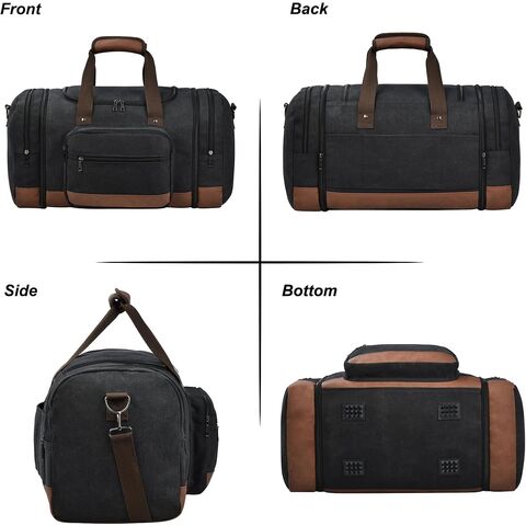 Reisetasche für Reisen, Canvas Reisetasche für Wochenendausflüge, Fitnessstudio, Handgepäcktasche für Herren & Damen